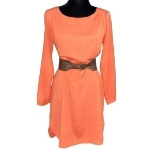 H&M-Women’s Peach Long Sleeves Dress